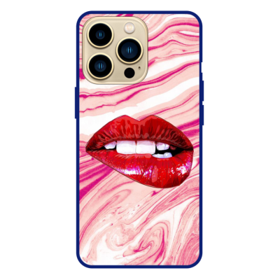 Husa IPhone 15 Pro Max, Protectie AirDrop, Marble, Lips
